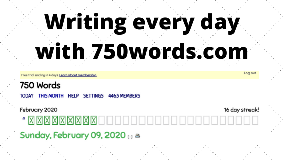 Writing every day with 750words.com